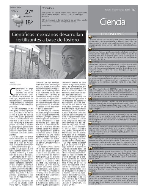 edición de diario los tuxtlas del día 22 de noviembre de 2017