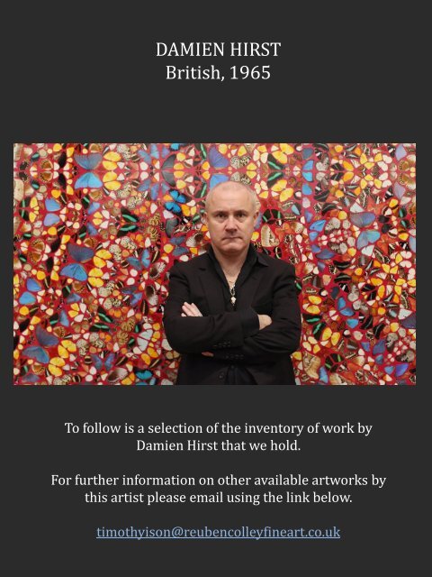Damien Hirst, Andy Warhol, Grayson Perry, Banksy, Anish Kapoor