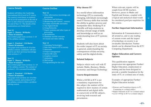 Ratcliffe College - Sixth Form Handbook