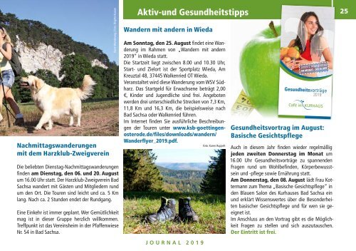 Journal Bad Sachsa und Walkenried