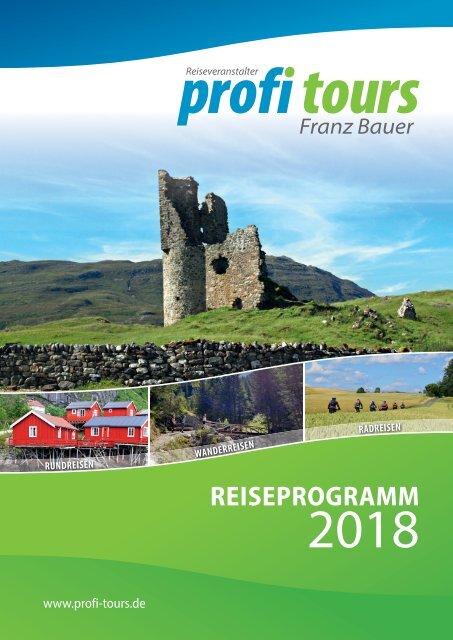profi tours Reiseprogramm 2018