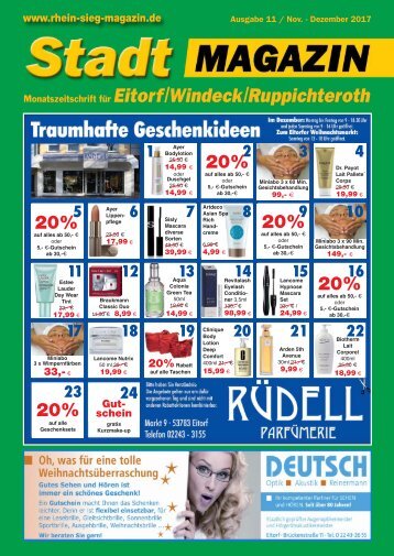 Stadtmagazin Eitorf, Windeck, Ruppichteroth, Ausgabe 11 / Dezember 2017