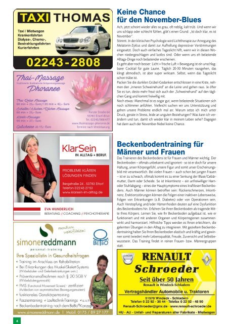 Stadtmagazin Eitorf, Windeck, Ruppichteroth, Ausgabe 11 / Dezember 2017