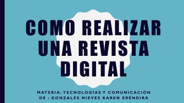 Como realizar una revista digital