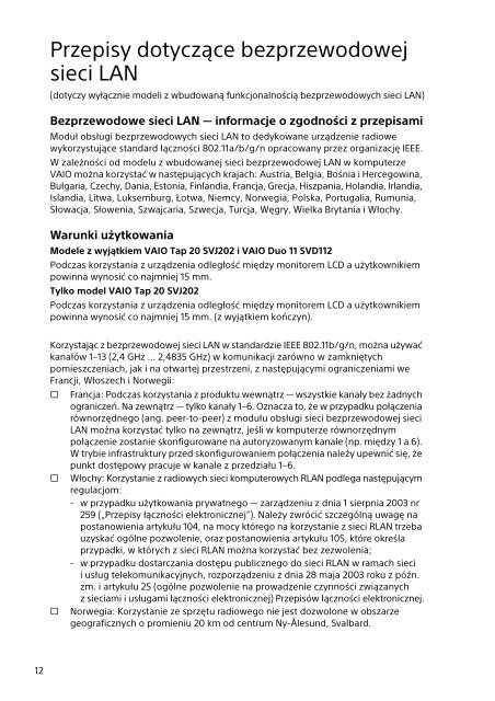 Sony SVS13A2C5E - SVS13A2C5E Documents de garantie Roumain