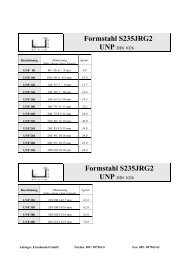 Formstahl S235JRG2 UNP - Aubinger Eisenhandel GmbH