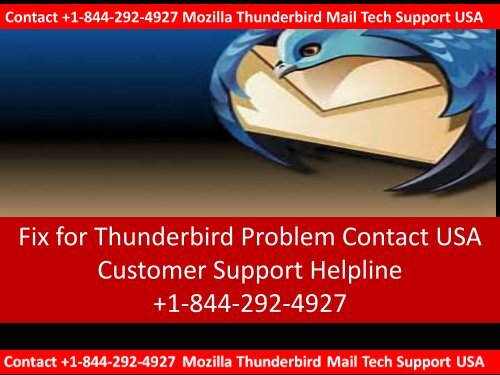 Dial +1-844-292-4927 Mozilla Thunderbird Mail Tech Support USA