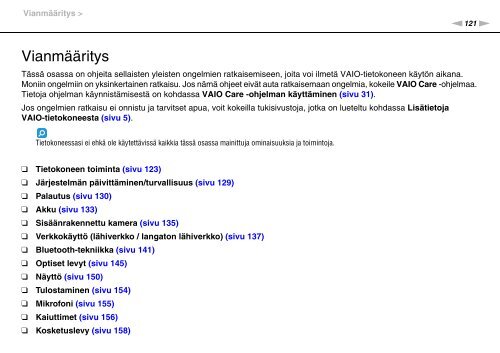 Sony VPCF13B4E - VPCF13B4E Mode d'emploi Finlandais