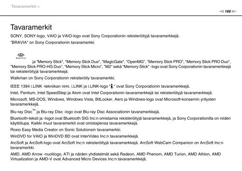 Sony VPCF13B4E - VPCF13B4E Mode d'emploi Finlandais