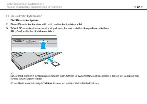 Sony VPCF13B4E - VPCF13B4E Mode d'emploi Finlandais