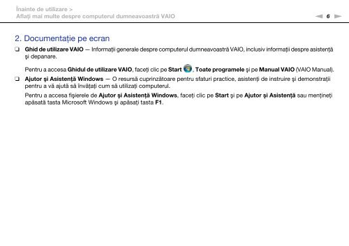 Sony VPCF24M1R - VPCF24M1R Mode d'emploi Roumain