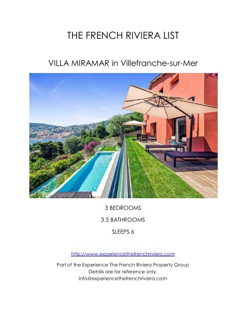 Villa Miramar - Villefranche-sur-Mer