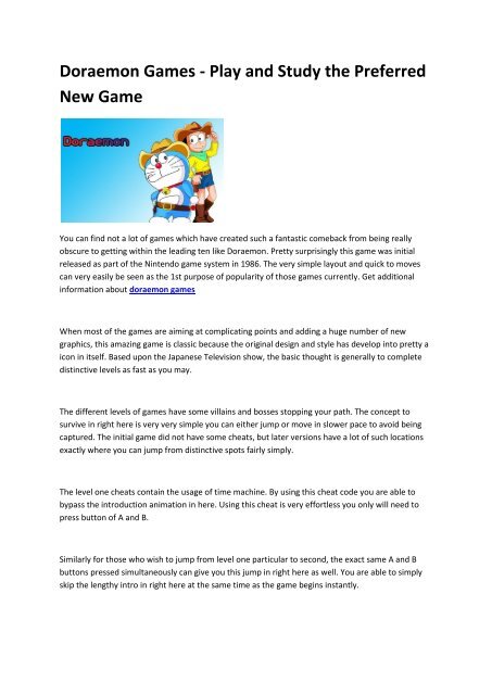 Doraemon Games Doraemon Games