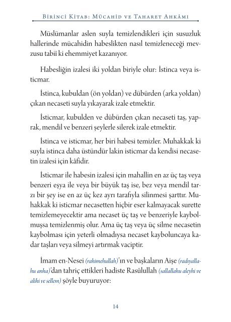 Mücahid ve İbadet Ahkamı - 01. Kitab: Mücahid ve Taharet Ahkâmı