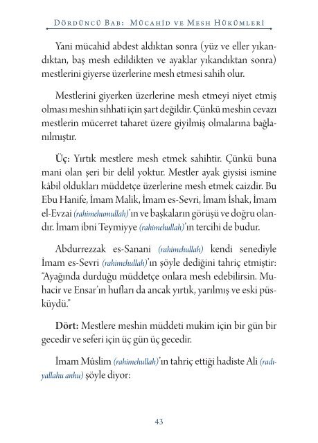 Mücahid ve İbadet Ahkamı - 01. Kitab: Mücahid ve Taharet Ahkâmı