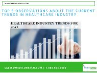 Read Top 5 Observations about the Current Trends in Healthcare Industry