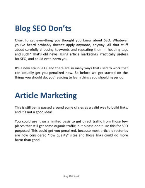 Blog SEO Guide - How To Improve Blog SEO