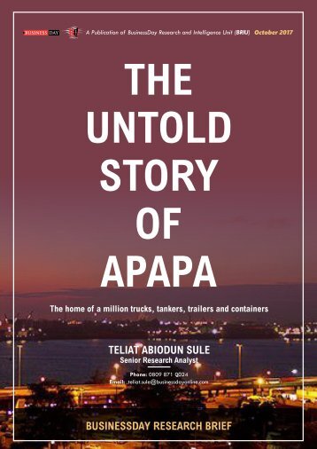 The Untold Story of Apapa October 2017