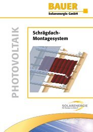 Aluminium-Edelstahl Unterkonstruktion - BAUER Solarenergie GmbH