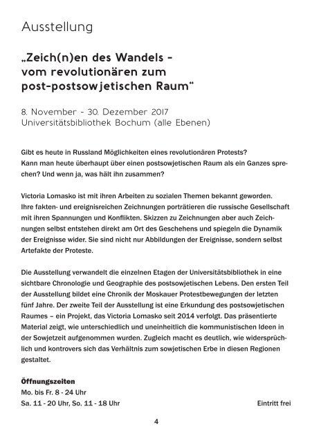 A publication in the framework of the exhibition "Zeich(n)en vom Wandel - Vom revolutionären zum post-postsowjetischen Raum"