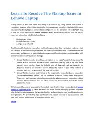 Learn To Resolve The Startup Issue In Lenovo Laptop