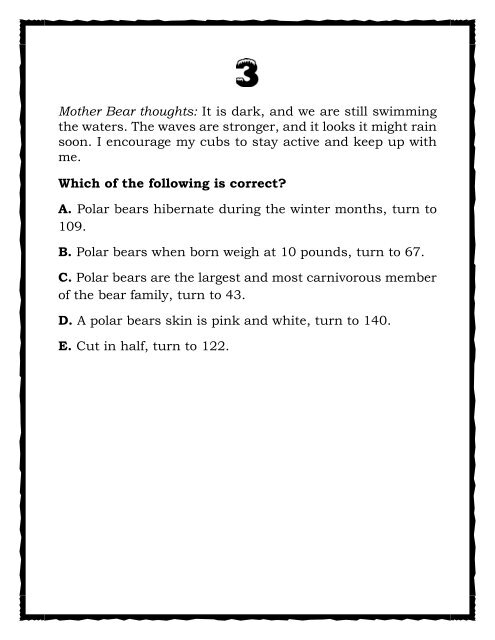 A Trivia Book on Polar Bears