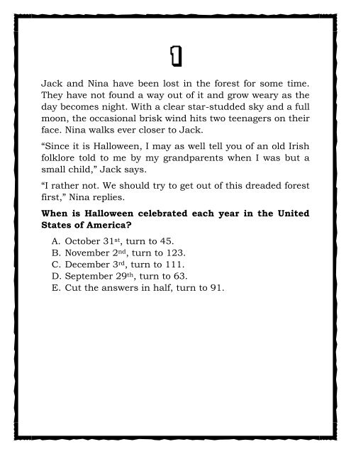 A Trivia Book on Halloween