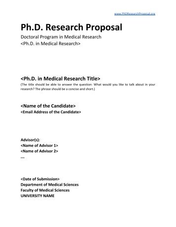 Outline a phd research proposal