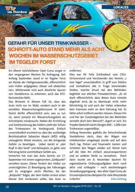 Wir im Norden | Ausgabe Nr. 44 | Dezember 2017