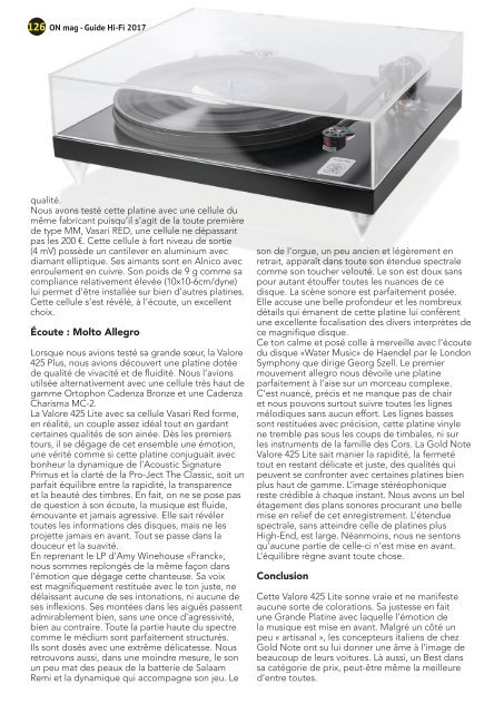 ON mag - Guide Hifi 2017