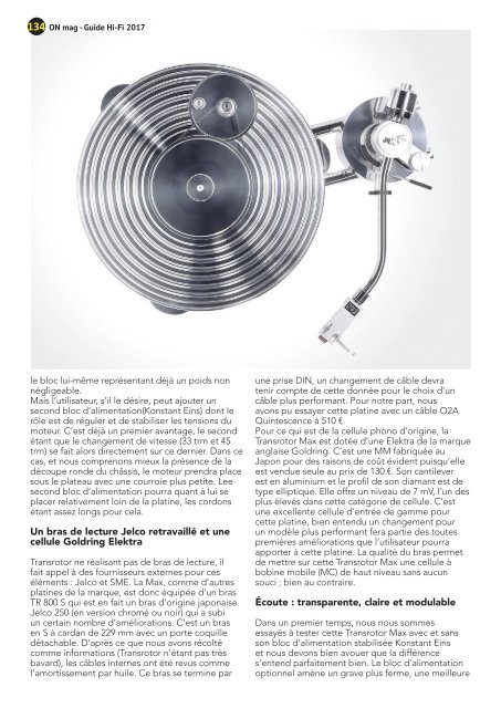 ON mag - Guide Hifi 2017