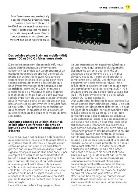 ON mag - Guide Hifi 2017