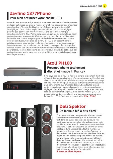 ON mag - Guide Hifi 2017