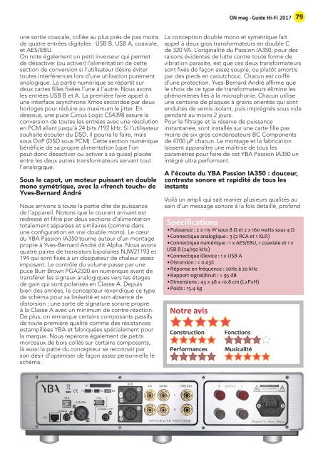 ON mag - Guide Hifi 2017