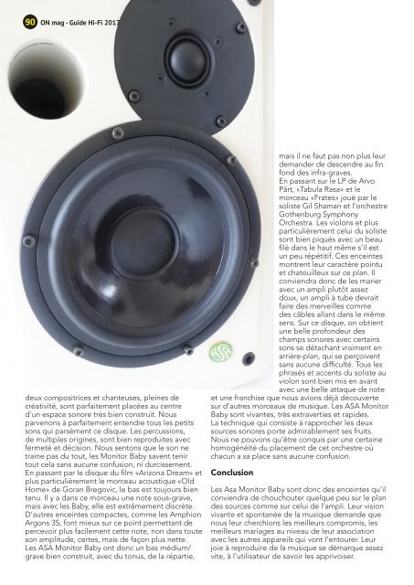 ON mag - Guide Hifi 2017