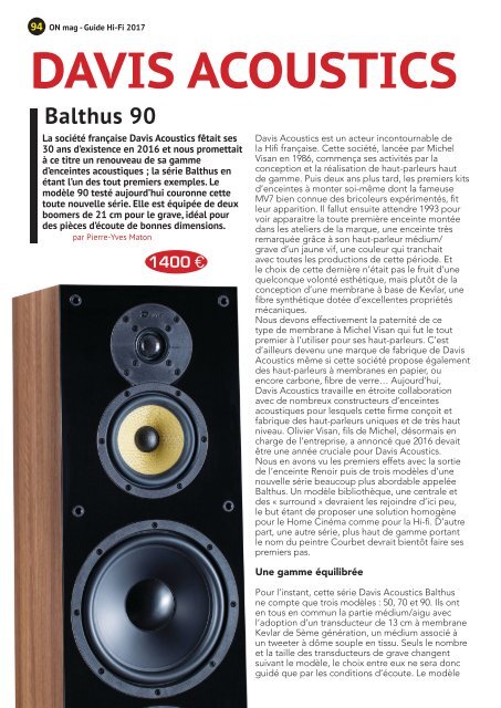 ON mag - Guide Hifi 2017