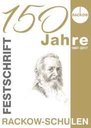 Festschrift 150 Jahre Rackow-Schulen