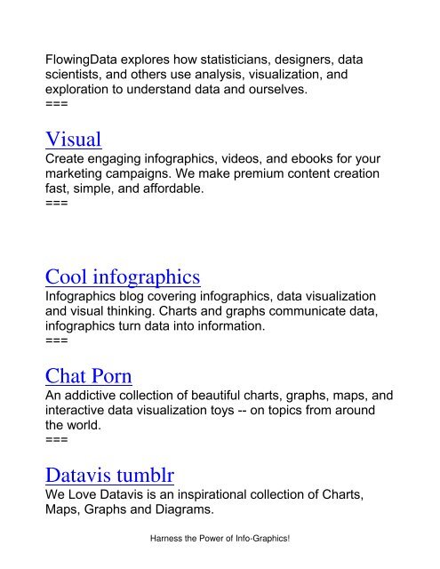 Infographics Guide - How To Use Infographics