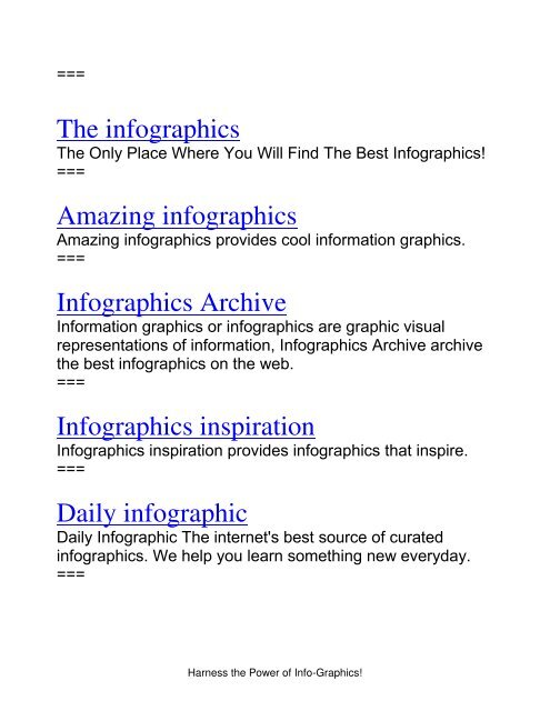 Infographics Guide - How To Use Infographics