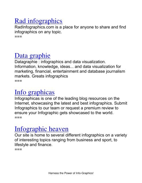 Infographics Guide - How To Use Infographics