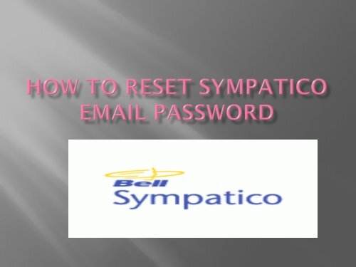 sympatico email password reset