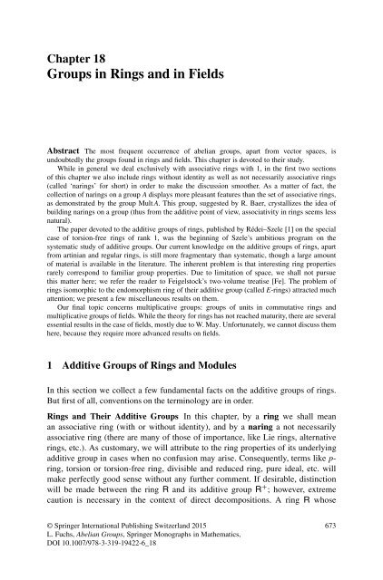 Abelian Groups - László Fuchs [Springer]