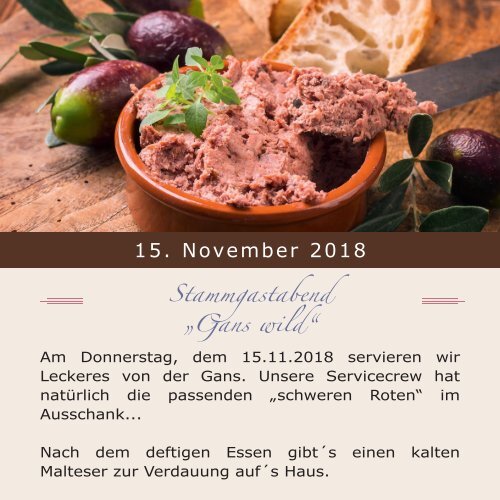 Hotel-Restaurant Hessischer Hof: Kulinarischer Kalender 2018