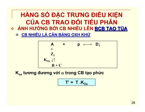 BÀI GIẢNG CÁC PHƯƠNG PHÁP PHÂN TÍCH VÀ ỨNG DỤNG NGƯỜI SOẠN LÂM HOA HÙNG