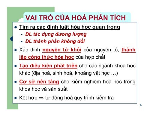 BÀI GIẢNG CÁC PHƯƠNG PHÁP PHÂN TÍCH VÀ ỨNG DỤNG NGƯỜI SOẠN LÂM HOA HÙNG