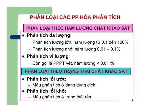 BÀI GIẢNG CÁC PHƯƠNG PHÁP PHÂN TÍCH VÀ ỨNG DỤNG NGƯỜI SOẠN LÂM HOA HÙNG