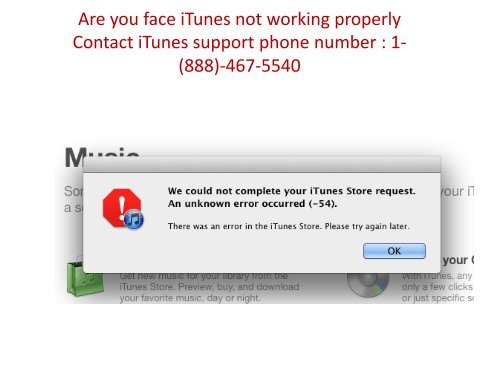 iTunes Customer Service to get technical support number & help