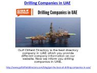 Find best drilling companies in UAE