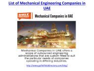 Get the best mechanical engineering companies in UAE