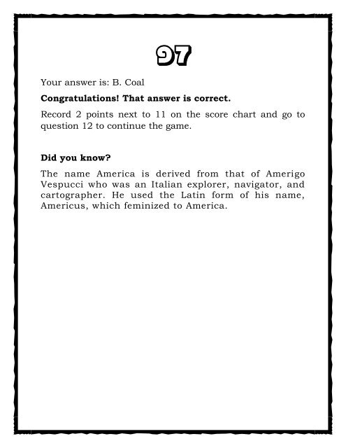 A Trivia Book on USA